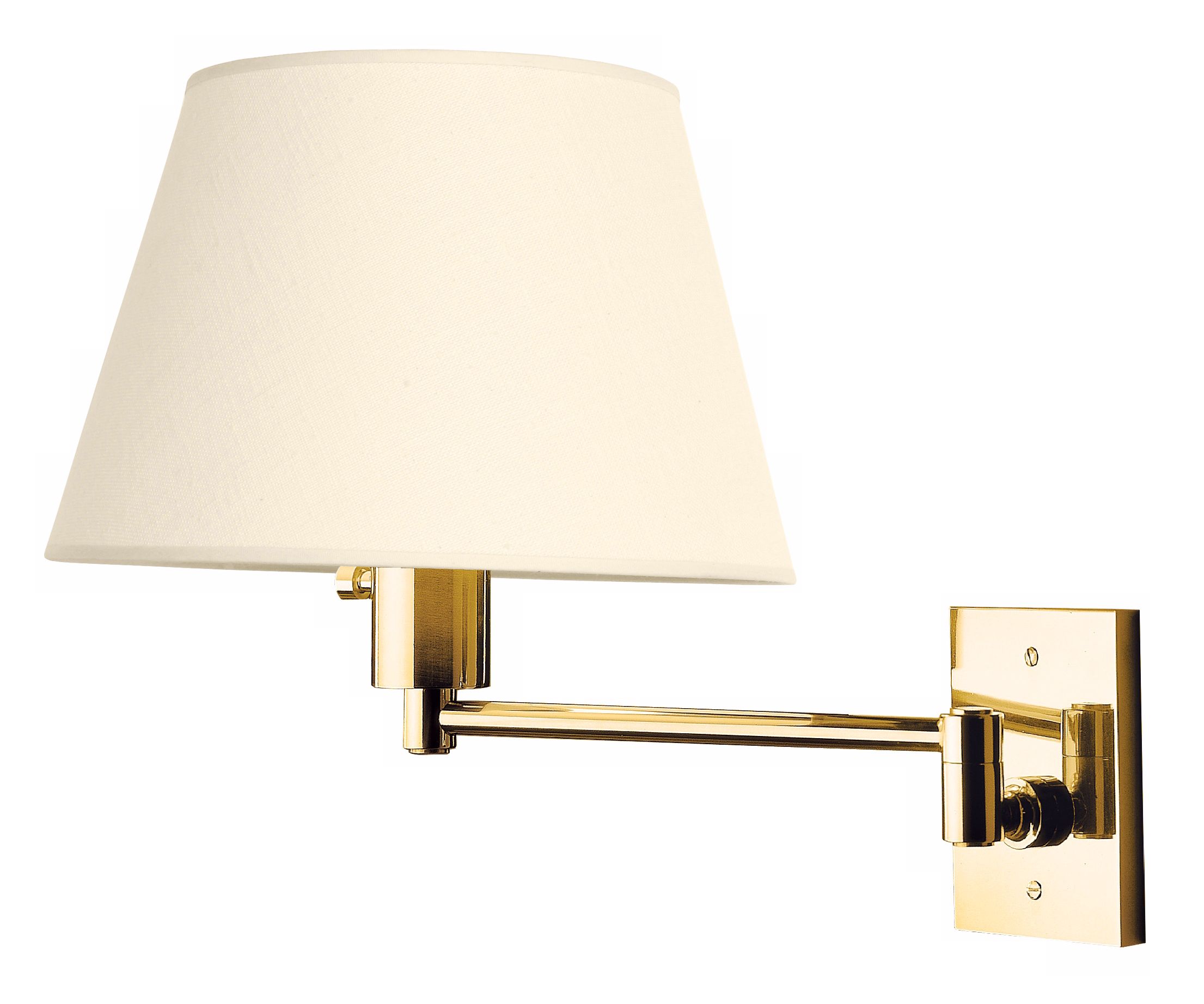 Urban Boulevard Series Polished Brass Hard-Wire Swing Arm