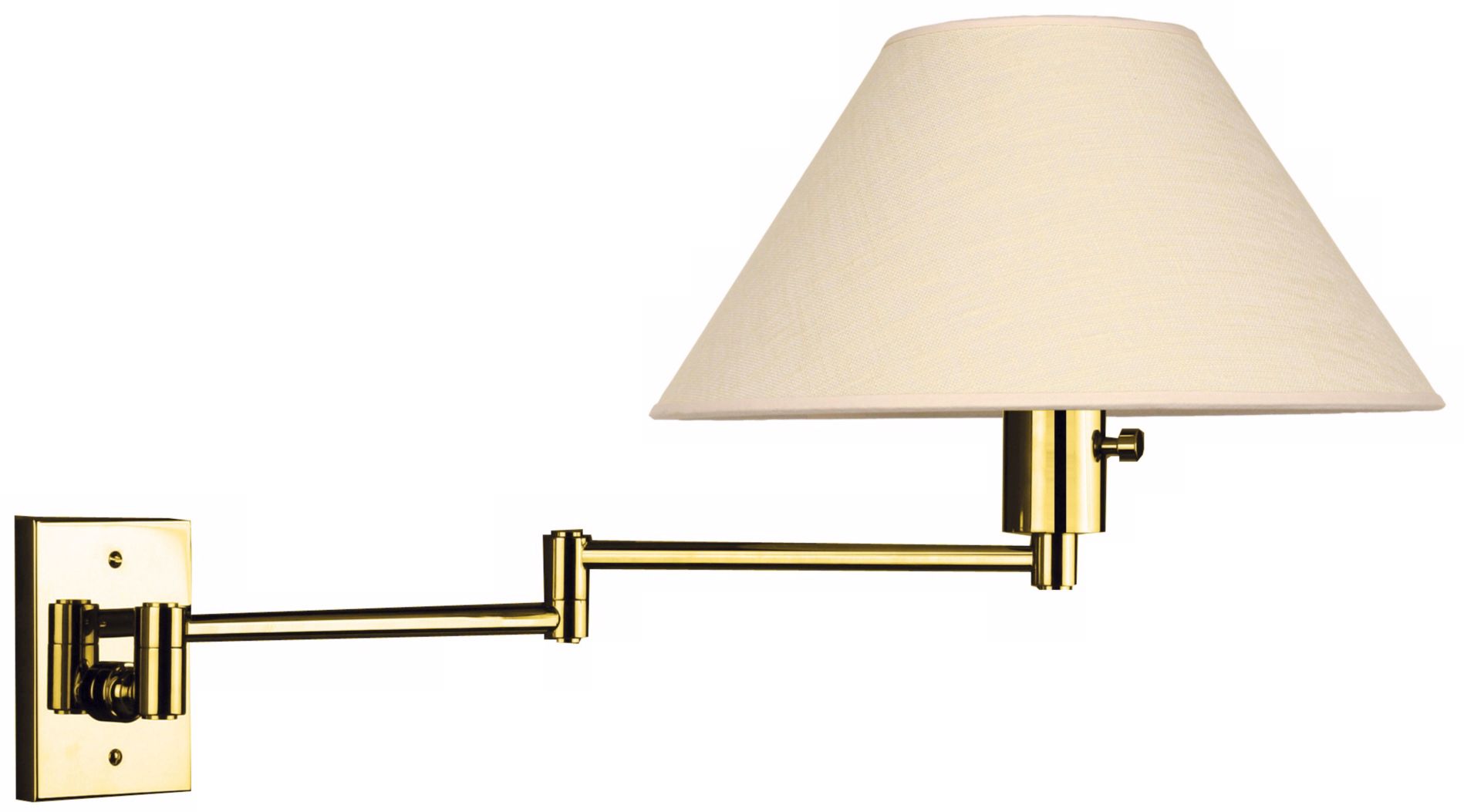 Urban Avenue Series Polished Brass Hard-Wire Swing Arm