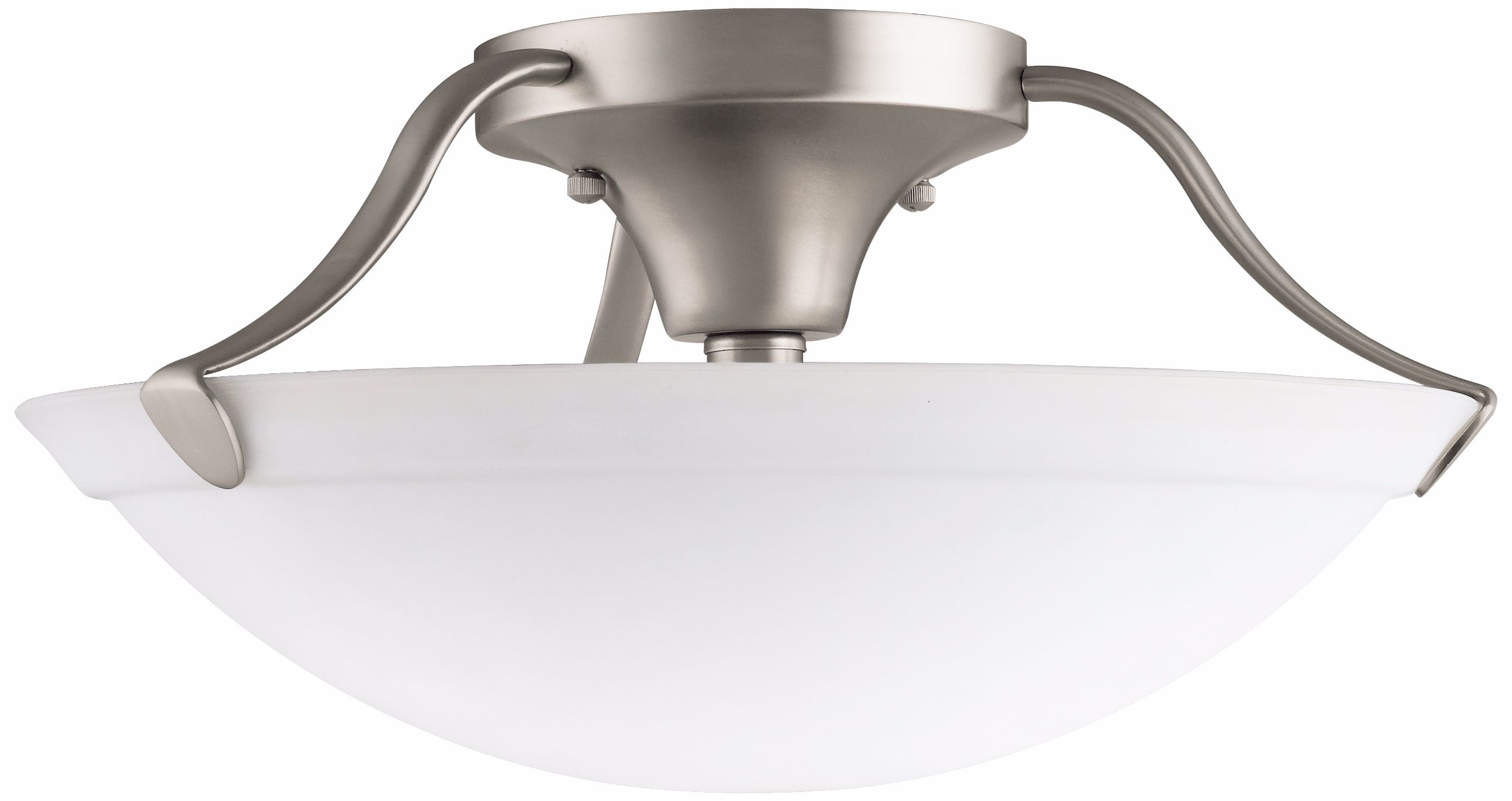 Kichler Etched Glass and Nickel 15" Wide Ceiling Light