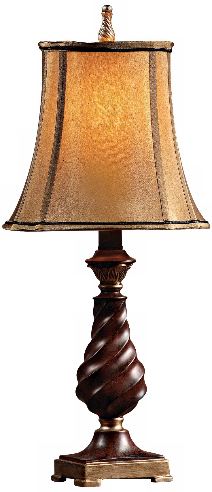 Bronze Crackle Twist Column Table Lamp