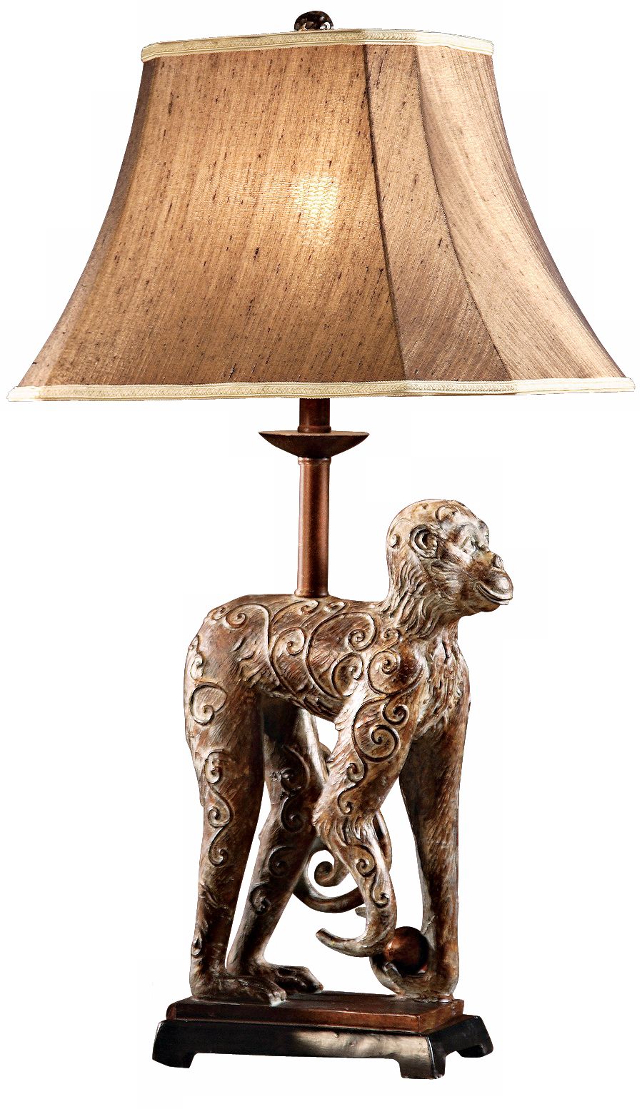 Monkey Court Aged Crackle 3-Way Accent Lamp
