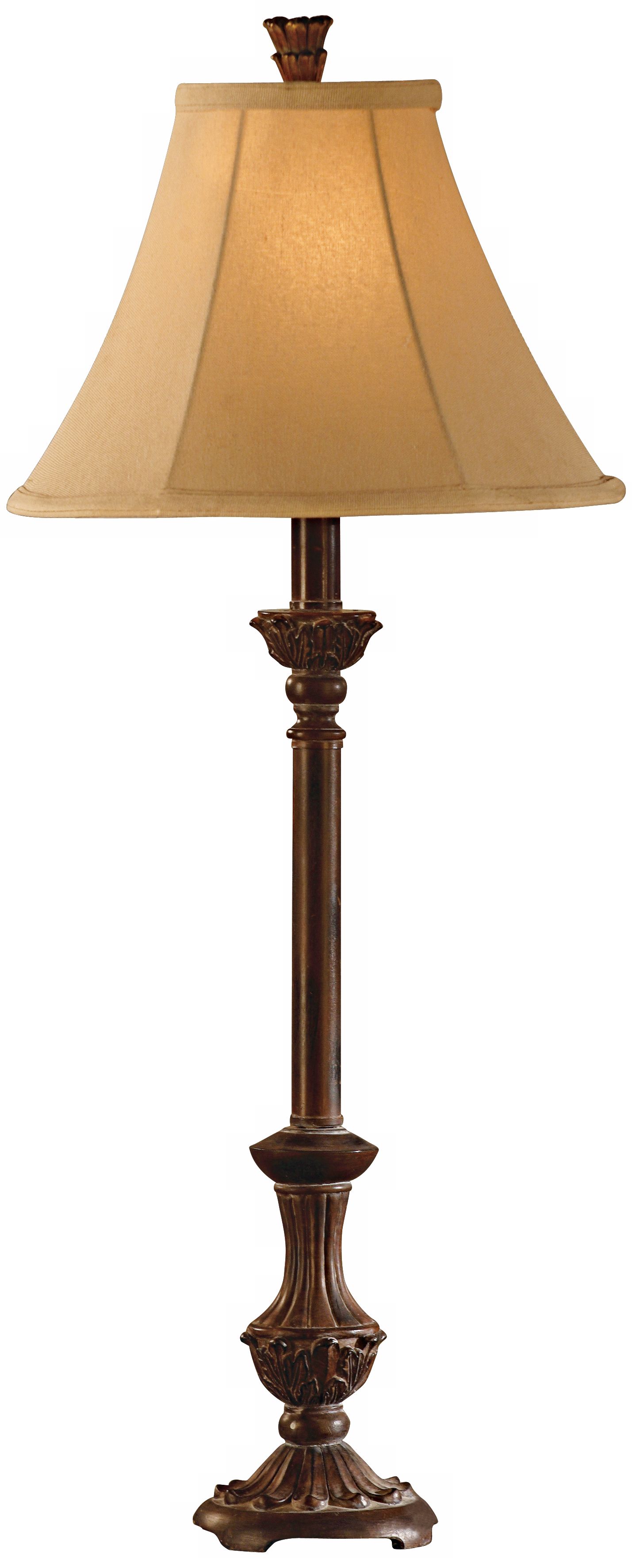 Russet Brown Traditional Buffet Lamp