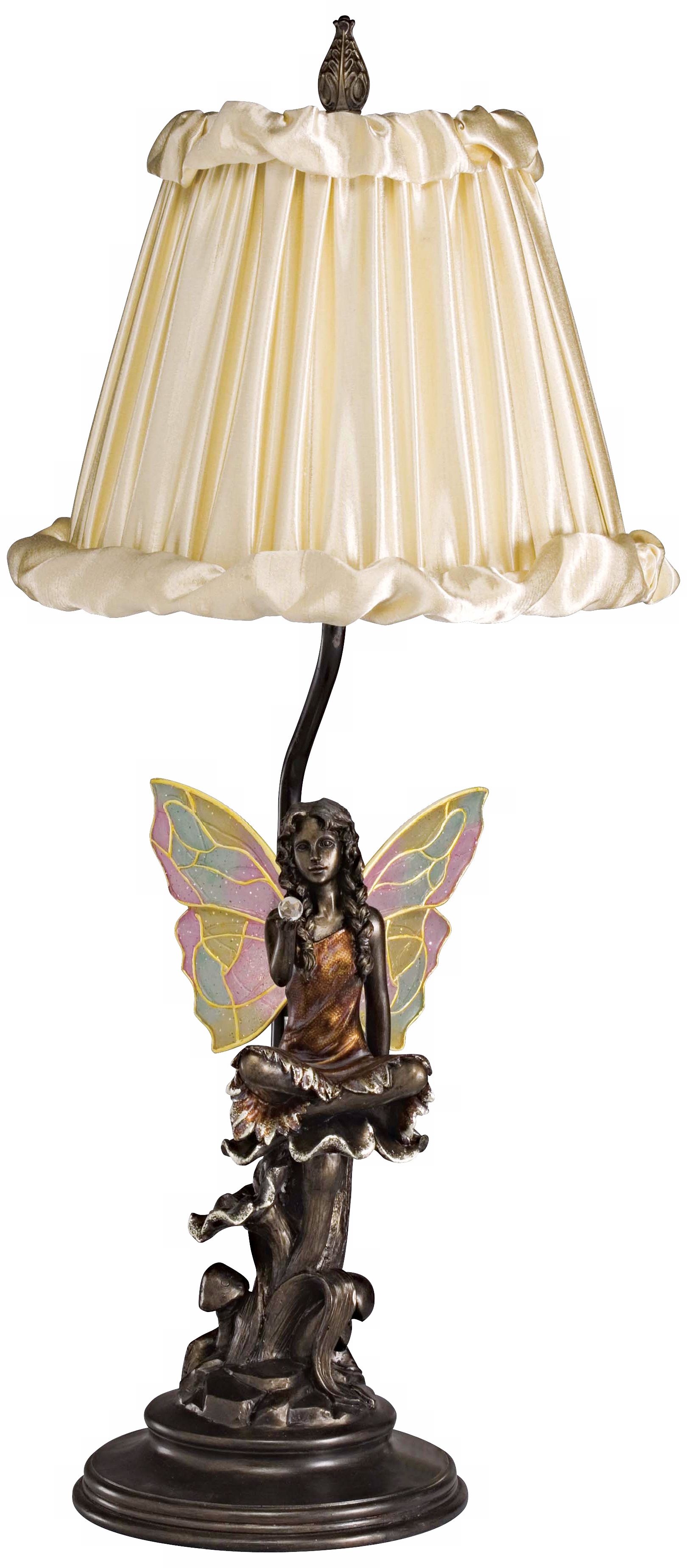 Graceful Fairy Aged Bronze Accent Lamp