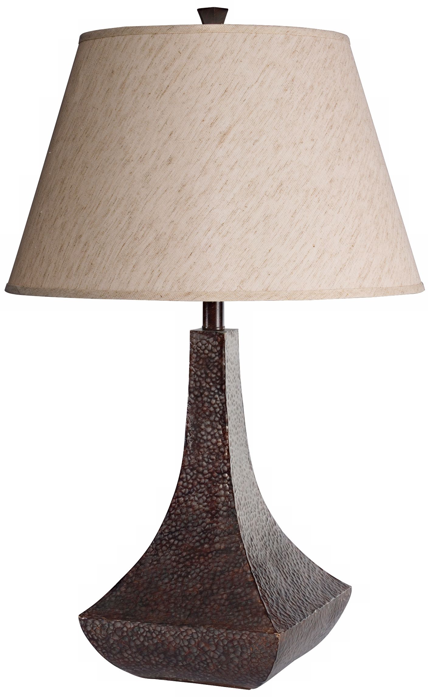 Hammered Bronze Vase Table Lamp