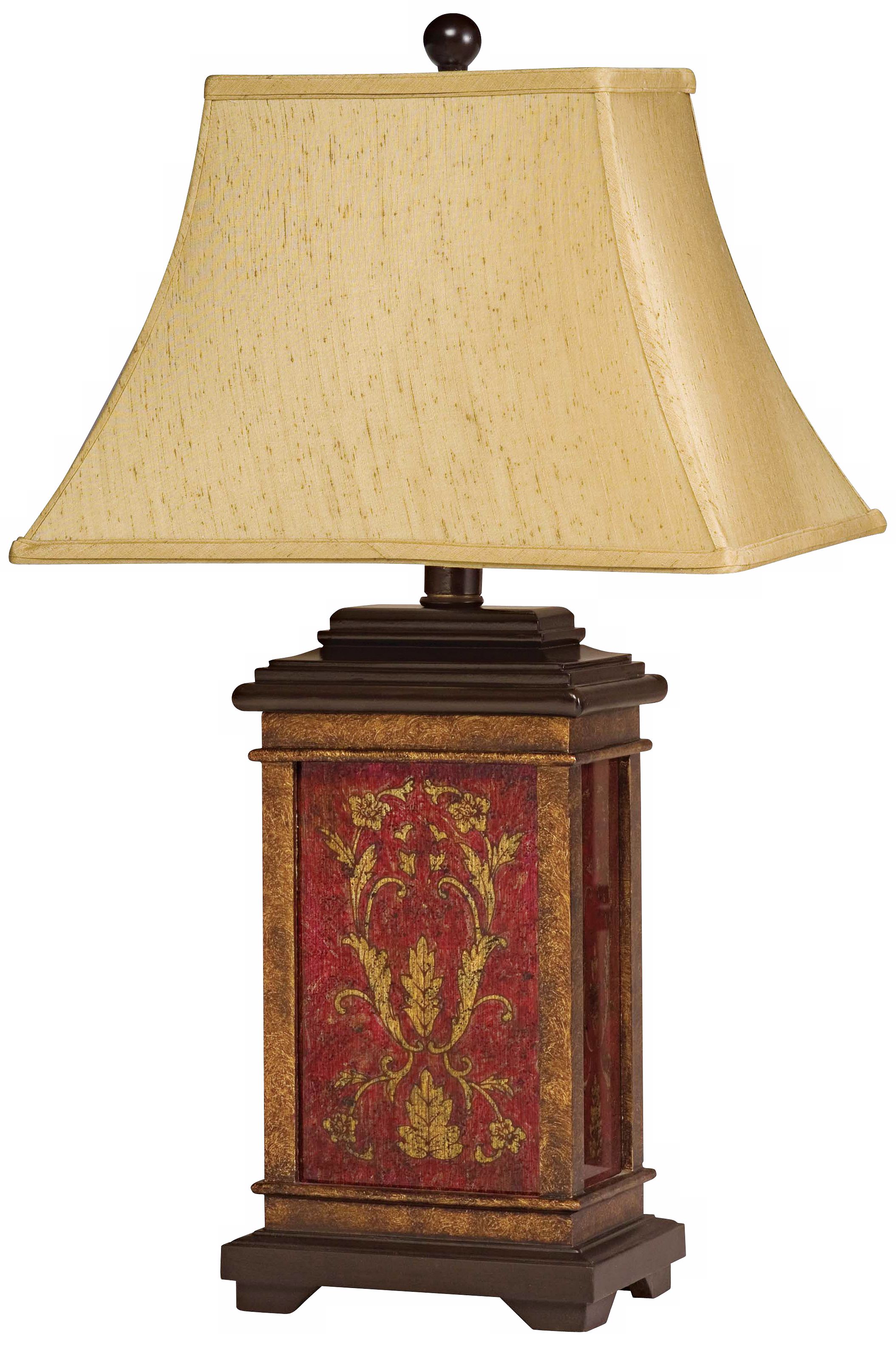Kichler Hand-Painted Aged Red Table Lamp