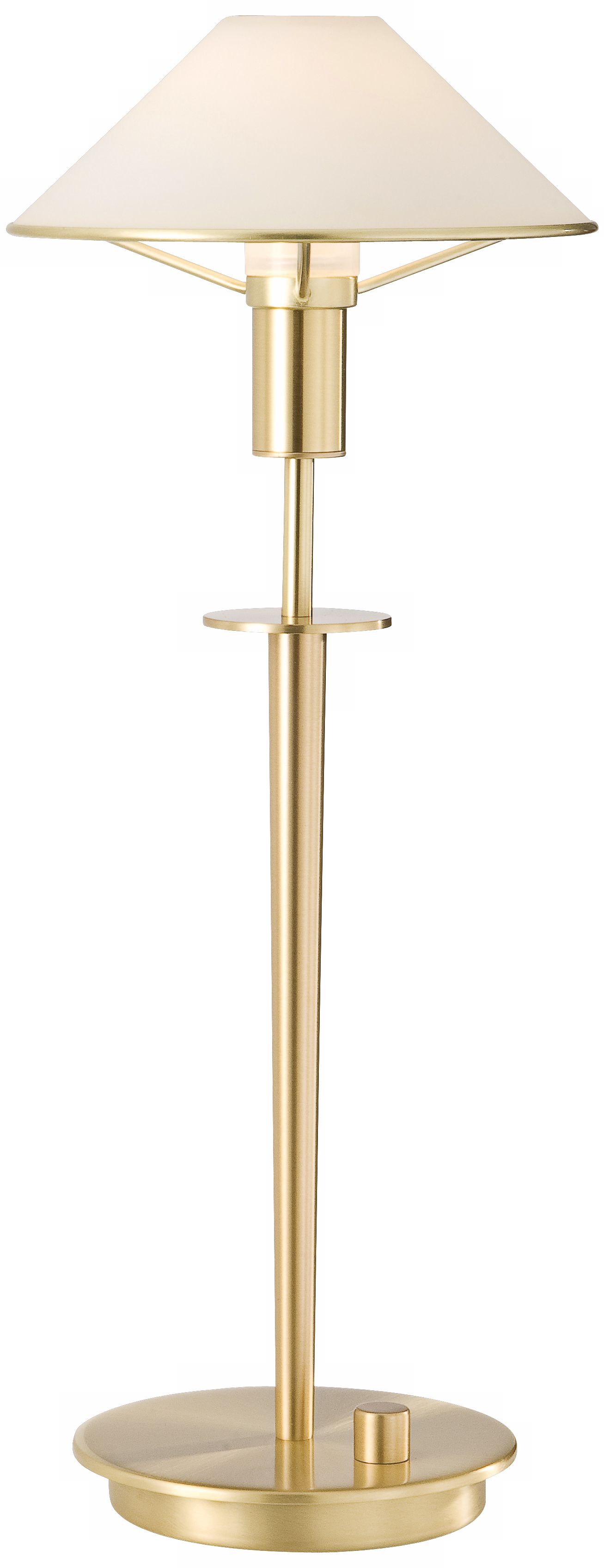 Holtkoetter Brushed Brass True White Glass Desk Lamp