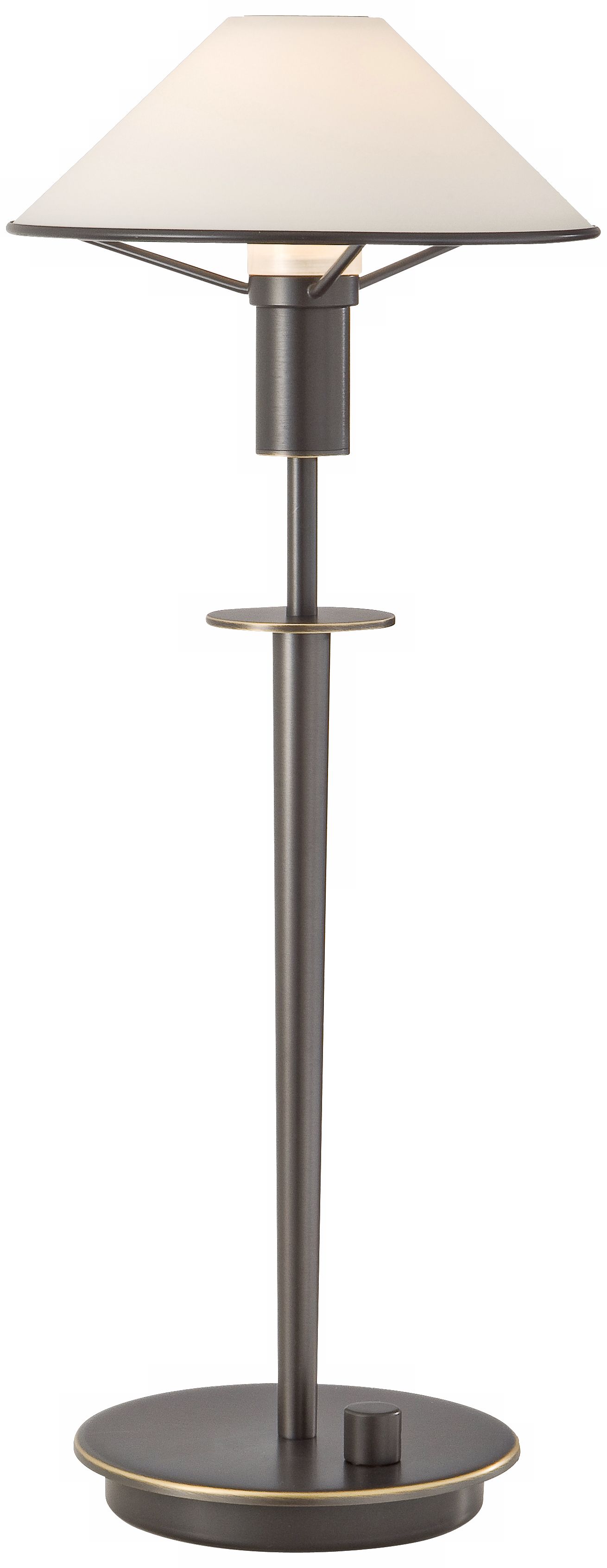 Holtkoetter Old Bronze Brass True White Glass Desk Lamp