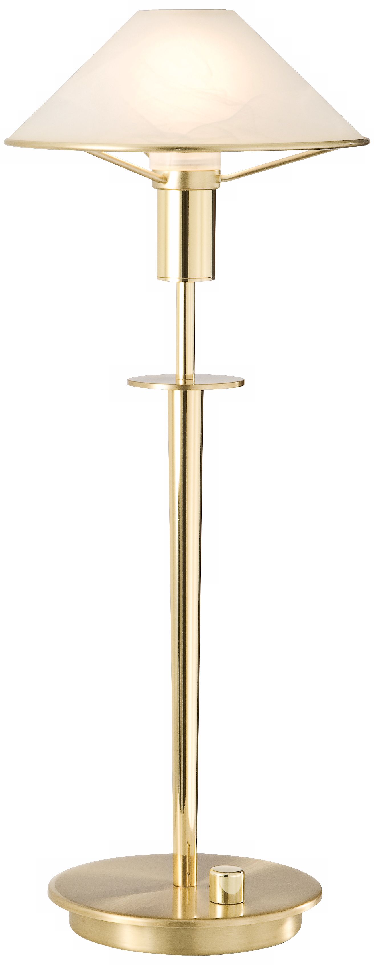 Holtkoetter Solid Brass Alabaster White Glass Desk Lamp