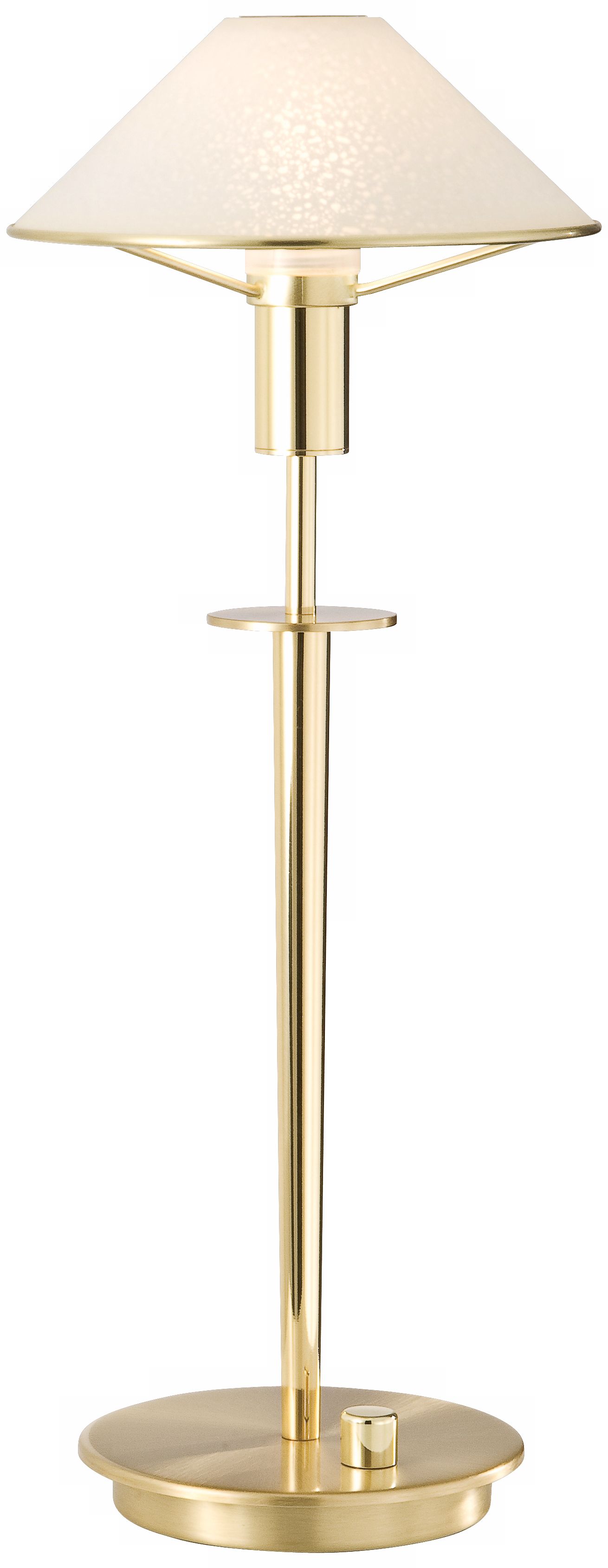Holtkoetter Solid Brass Satin White Glass Desk Lamp