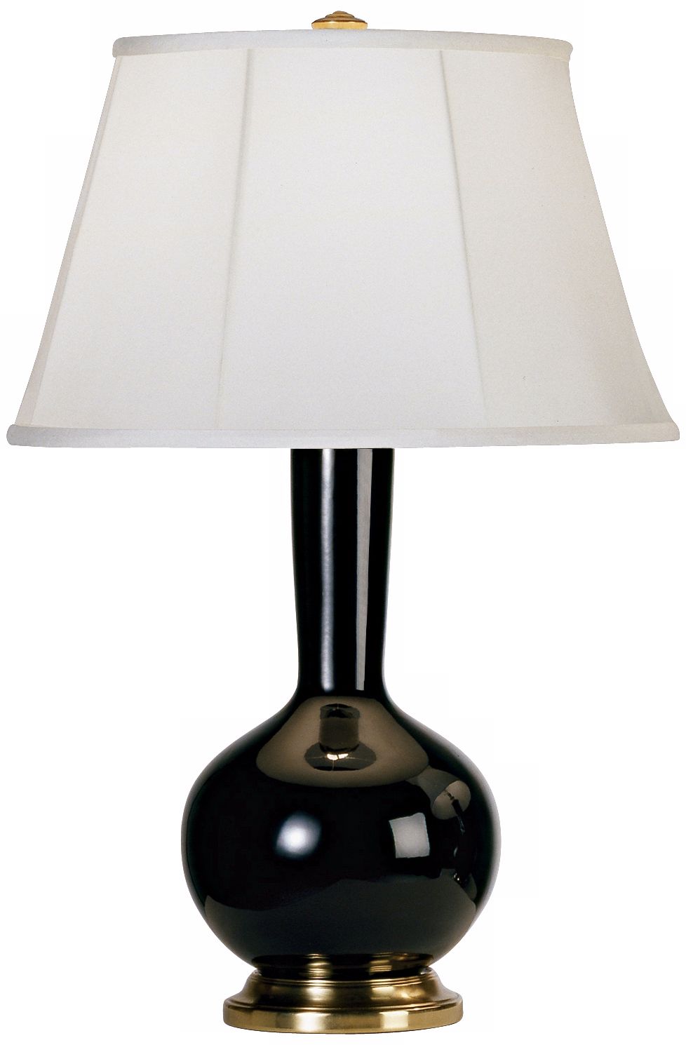 Robert Abbey Genie Brass and Black Ceramic Table Lamp
