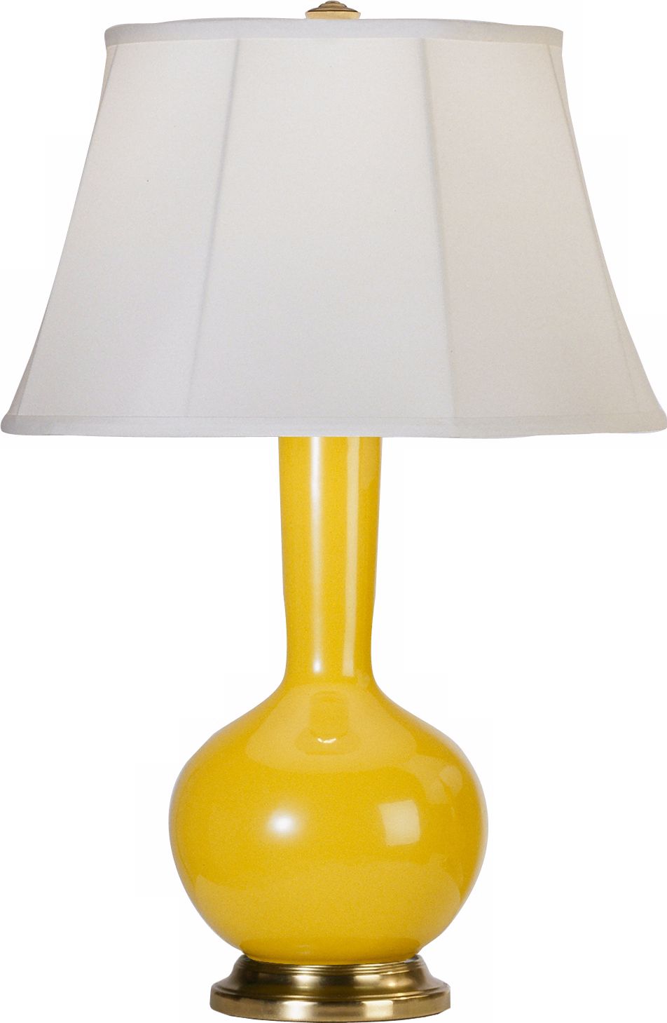 Robert Abbey Genie Brass and Yellow Ceramic Table Lamp