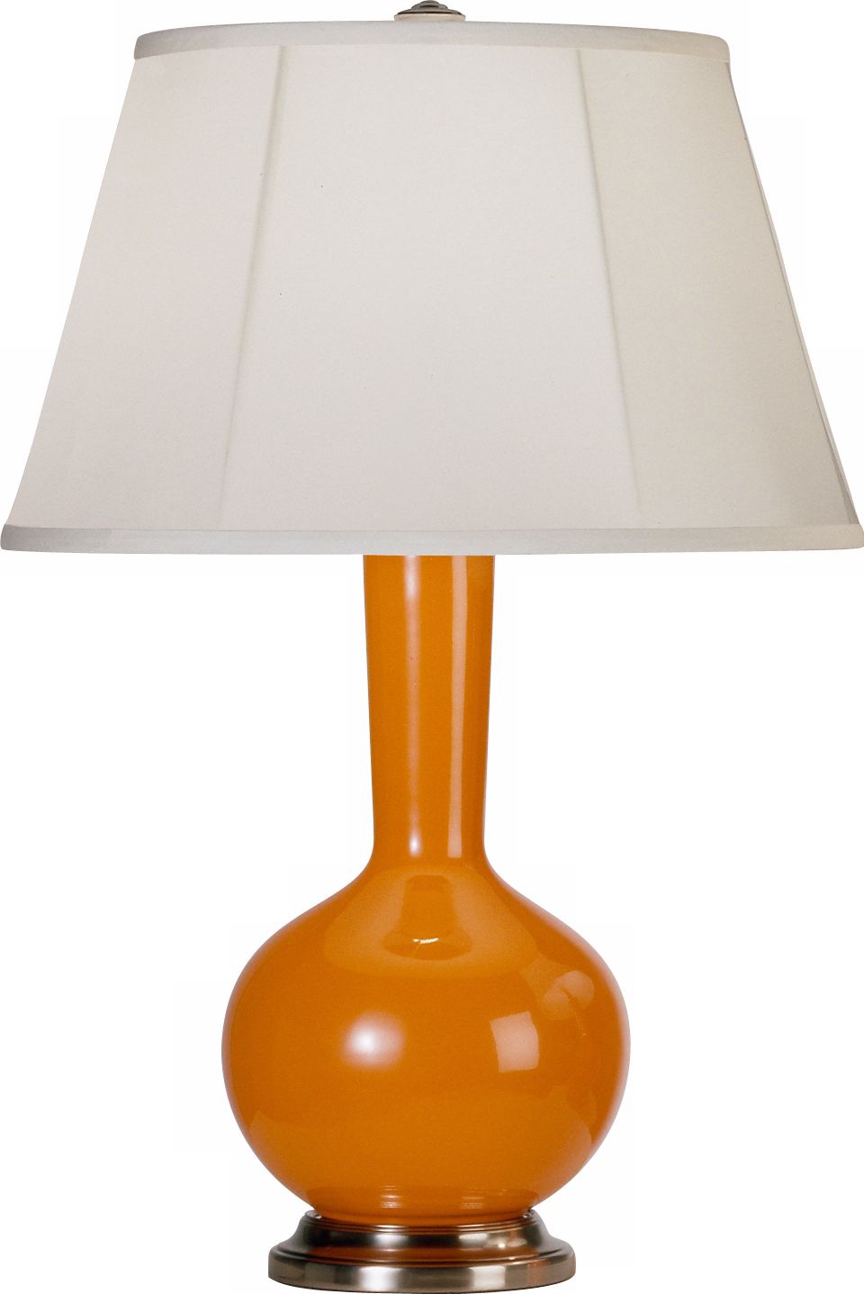 Robert Abbey Genie Silver and Orange Ceramic Table Lamp
