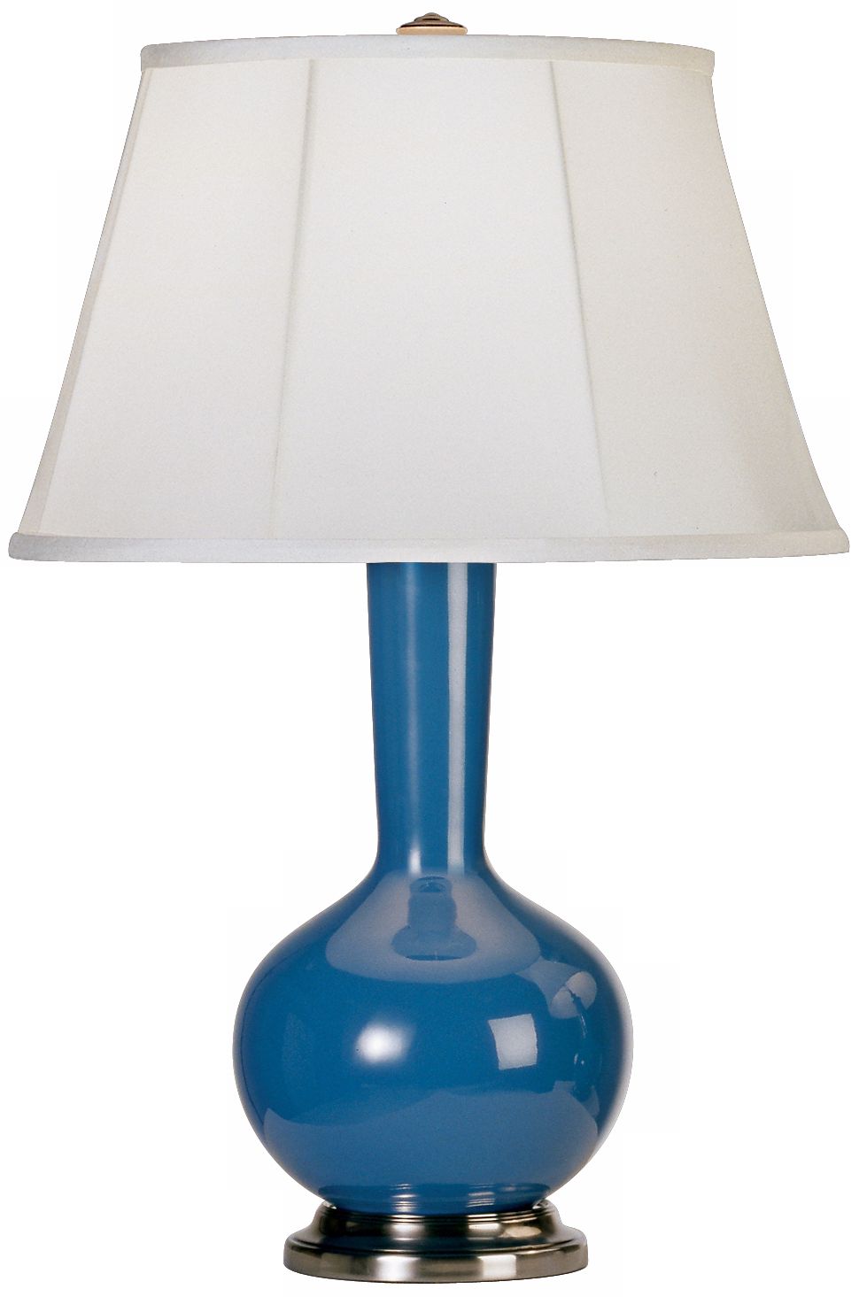 Robert Abbey Genie Silver and Blue Ceramic Table Lamp