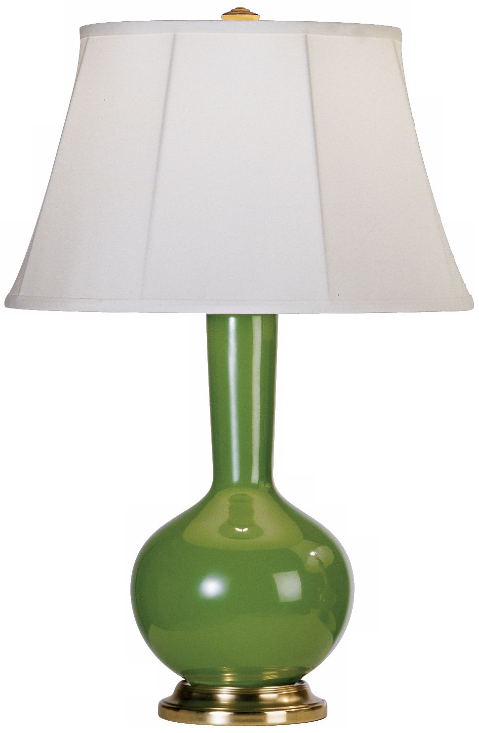 Robert Abbey Genie Brass and Kiwi Green Ceramic Table Lamp