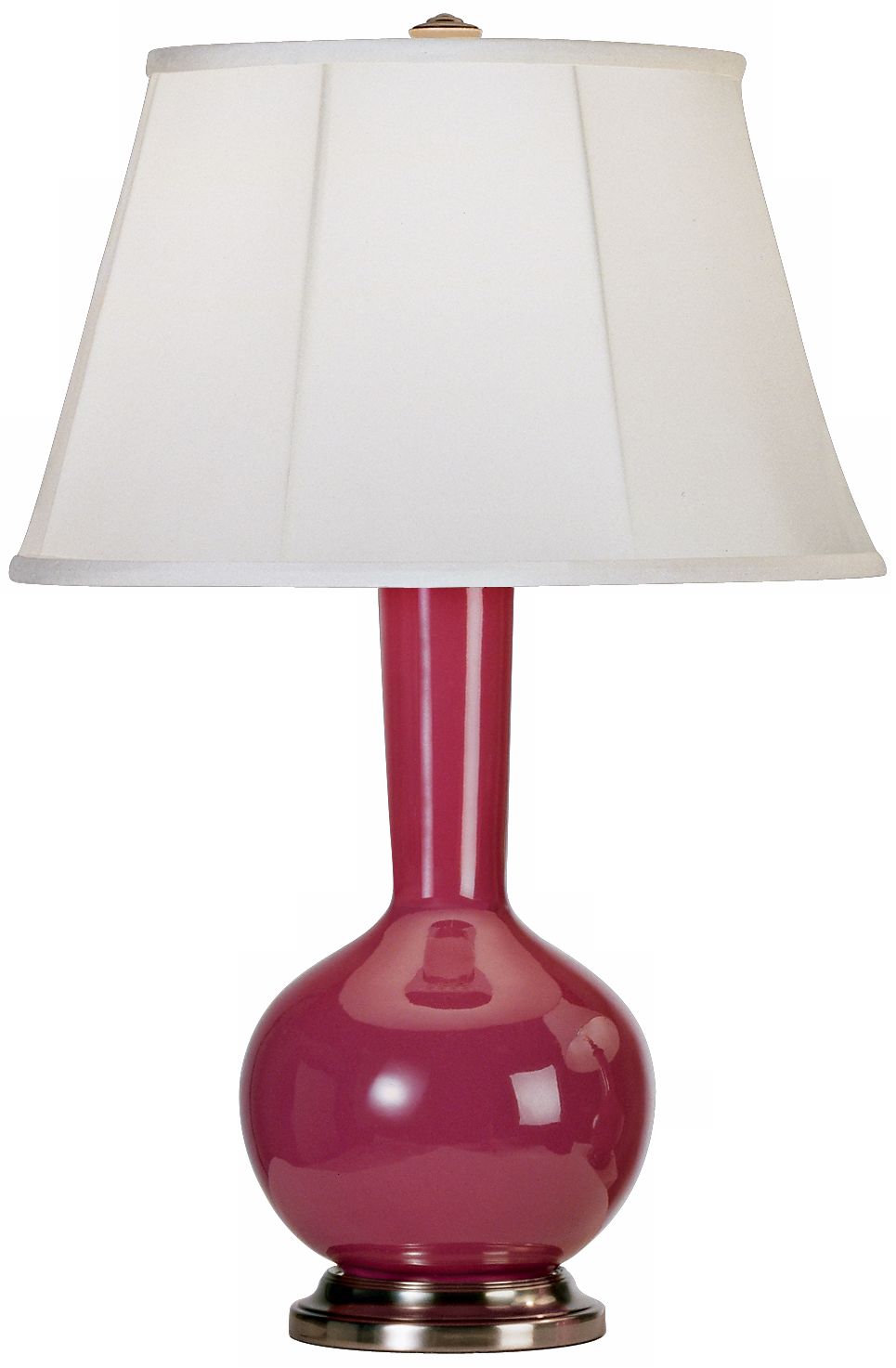 Robert Abbey Genie Silver and Plum Ceramic Table Lamp