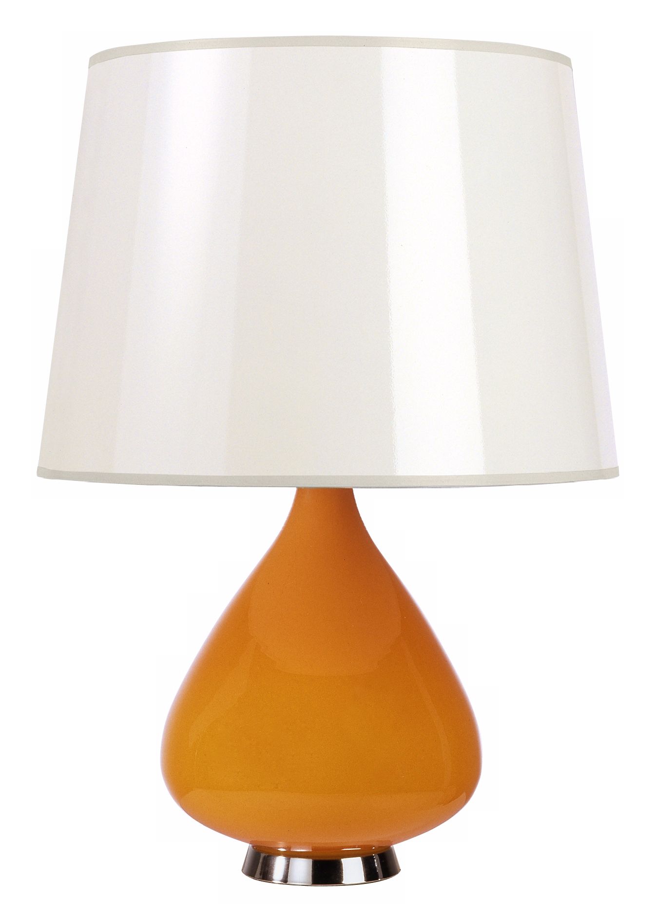 Jonathan Adler Capri Short Orange Glass Table Lamp