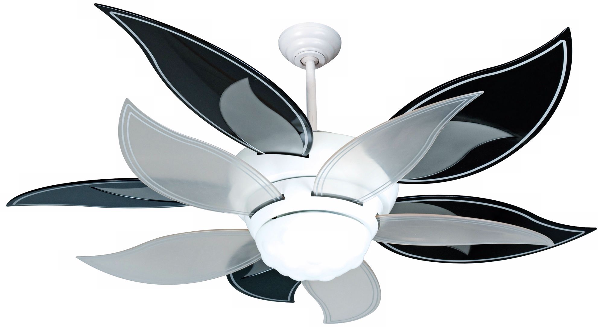 52" Craftmade Bloom White With Black Blades Ceiling Fan