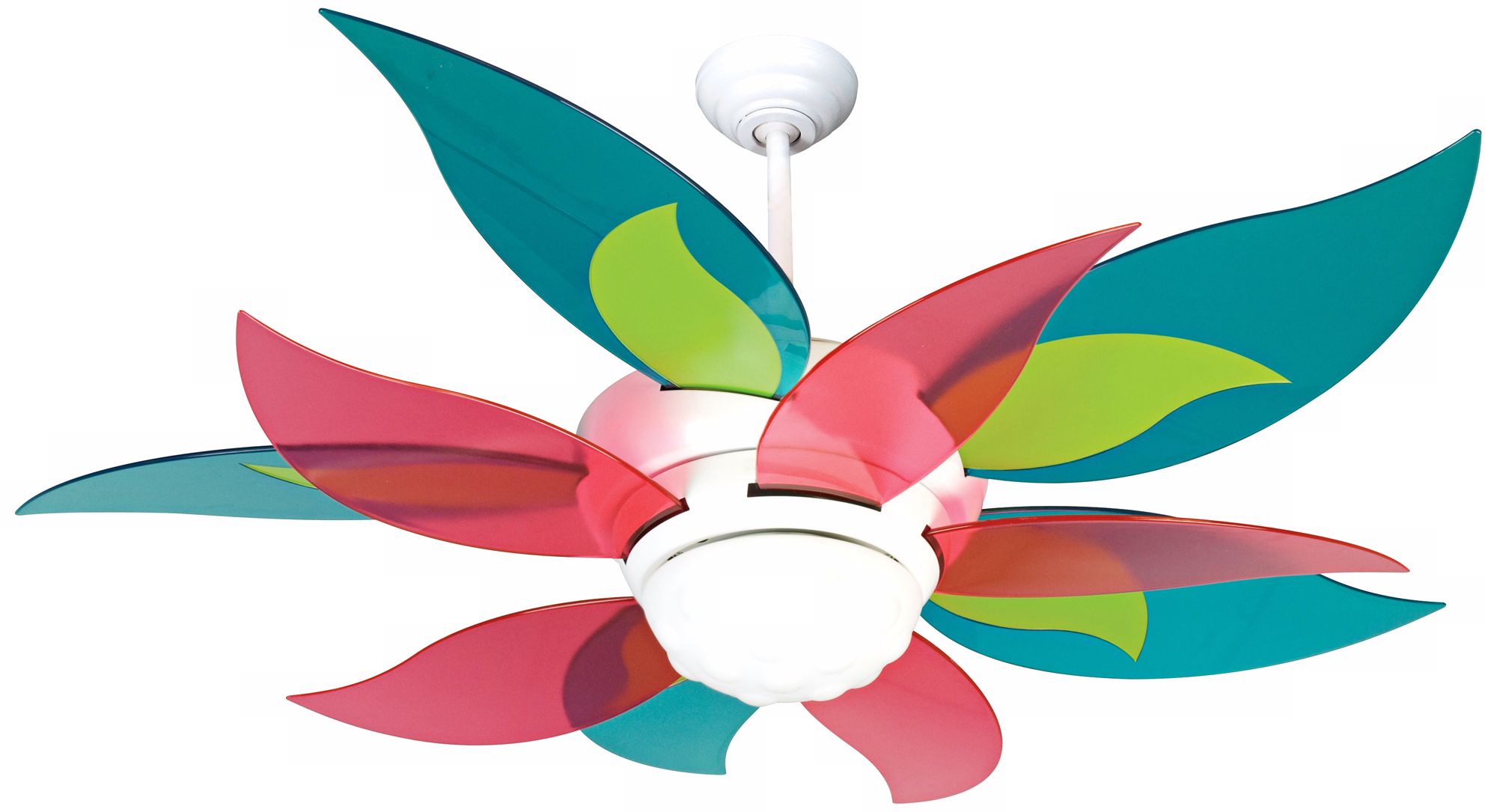 52" Craftmade Bloom Clear Colors Ceiling Fan with Light