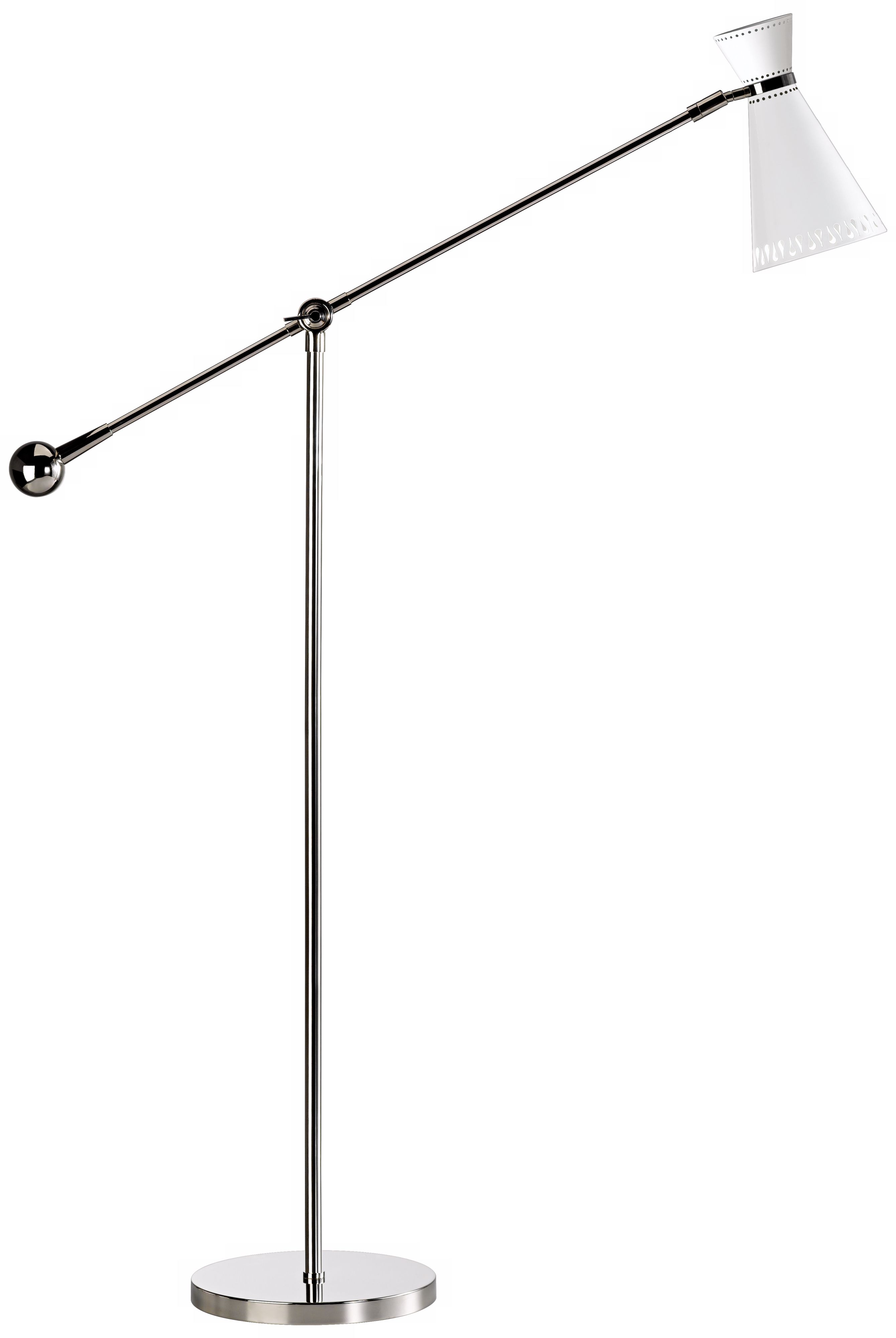 Robert Abbey Havana Polished Nickel Balance Arm Floor Lamp