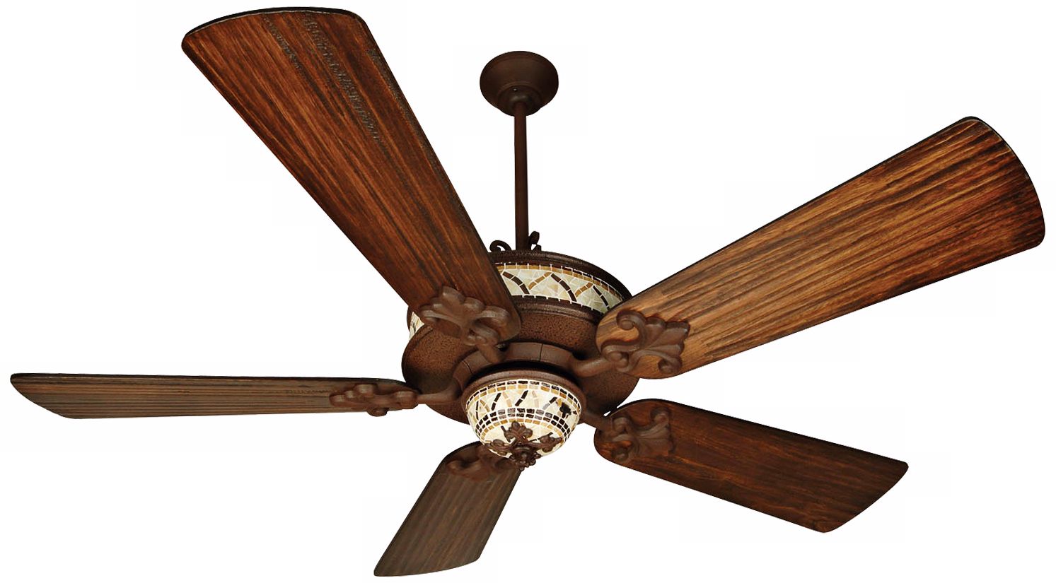 54" Craftmade San Miguel Rust Iron Wet Rated Ceiling Fan