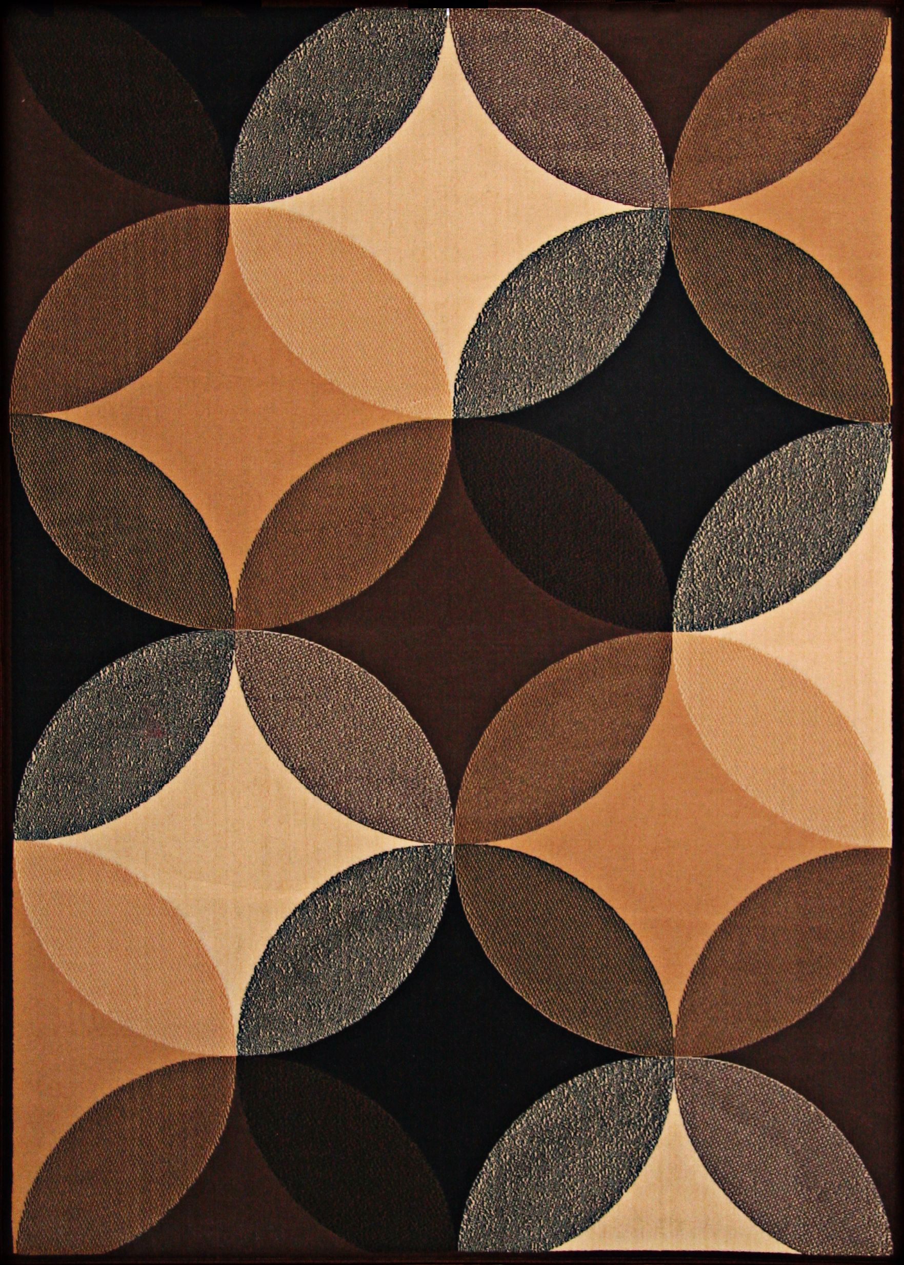 Econox Collection Shadow and Light Brown Area Rug