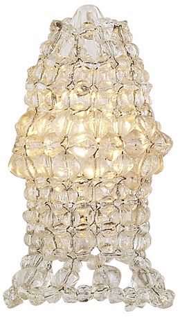 Set of Three Clear Bead Bulb Covers