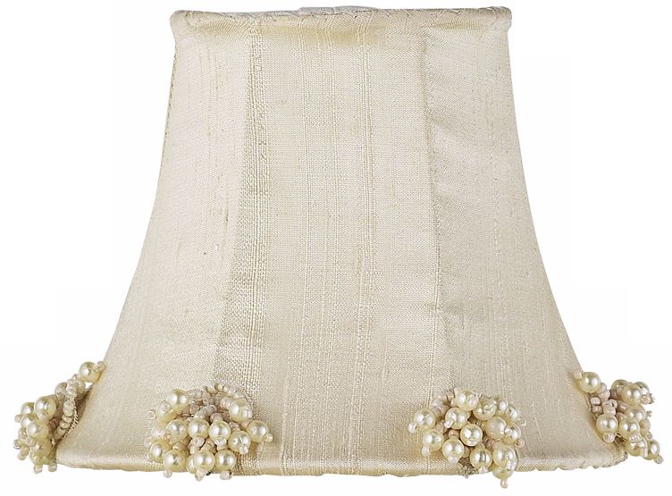 Set of Three Ivory Pearl Cluster Shades 3x5x4.25 (Clip-On)