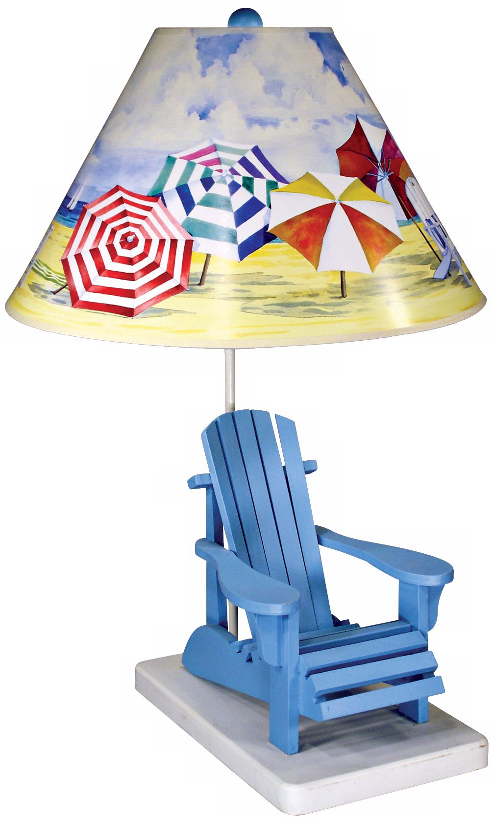 Paul Brent Blue Beach Chair Table Lamp