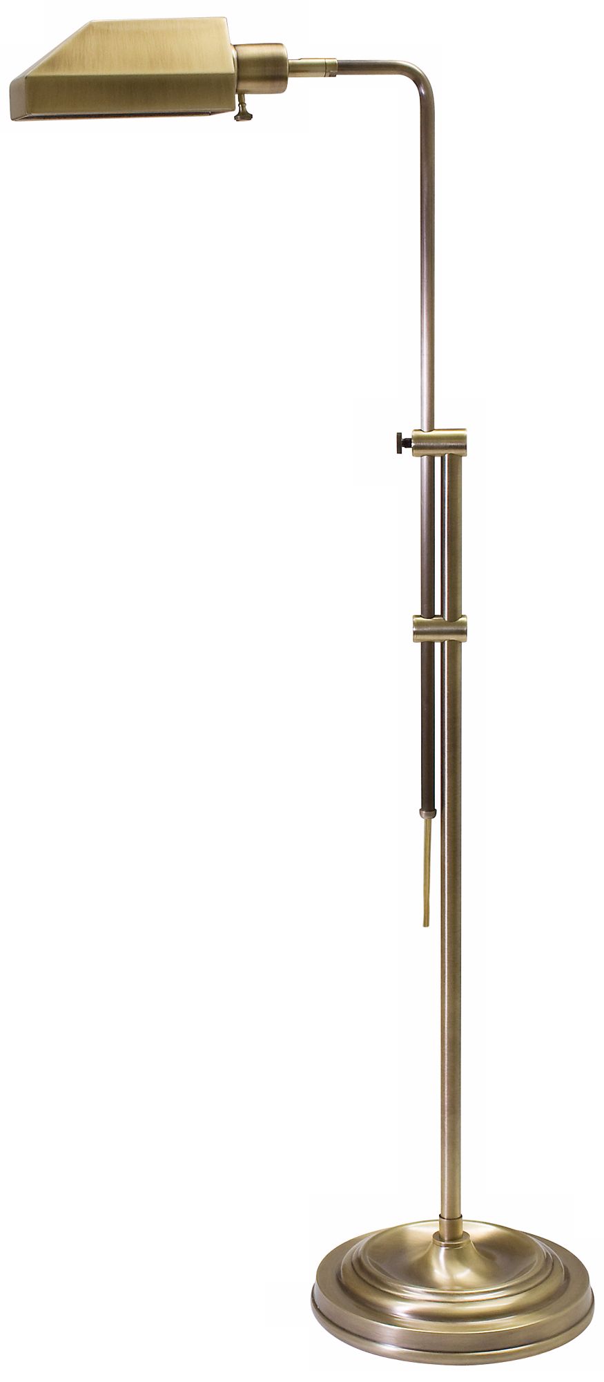 House of Troy Coach Pharmacy Floor Lamp Antique Brass