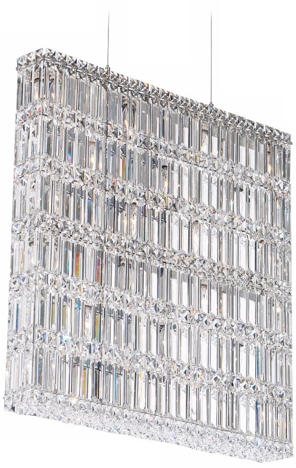 Schonbek Quantum Silver 24 1/2" Wide Crystal Chandelier