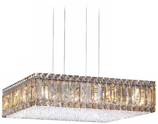 Schonbek Quantum Box Golden Shadow 20" W Crystal Chandelier