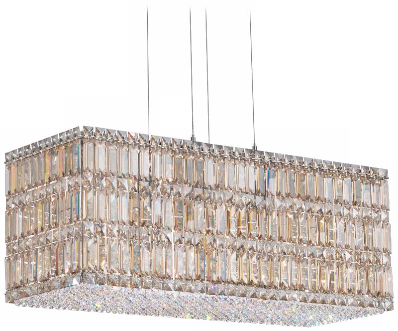 Schonbek Quantum Collection 29 1/2" Block Crystal Pendant