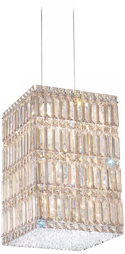 Schonbek Quantum Block 11" Golden Shadow Crystal Chandelier