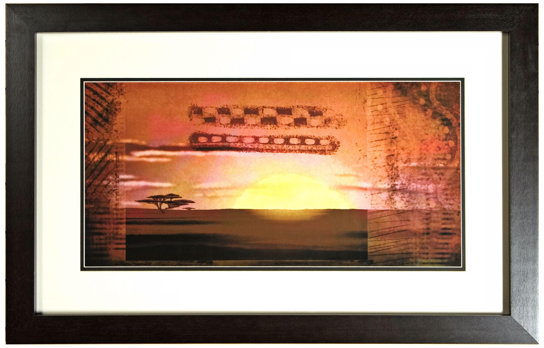 Disney The Lion King Pattern Sunset 1 Print Framed Wall Art