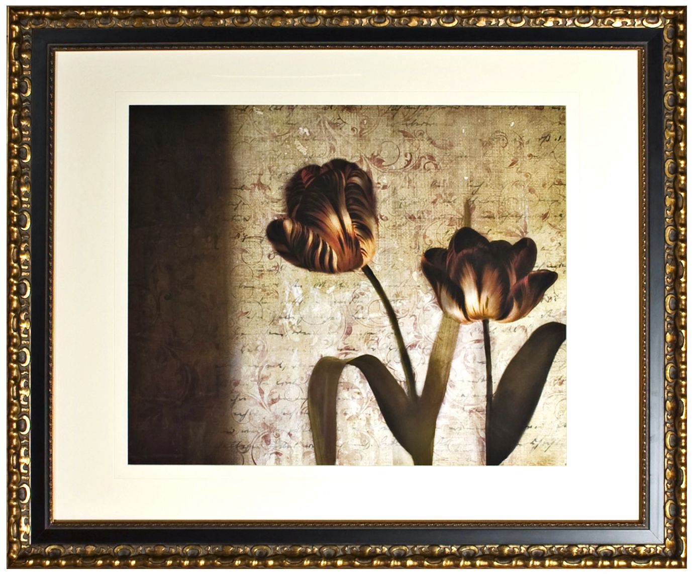 Disney Alice in Wonderland Tulips Framed 37" Wide Wall Art