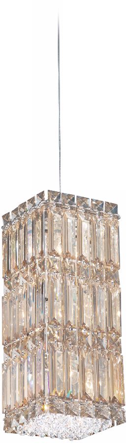 Schonbek Quantum Block 5 1/2" Gold Shadow Crystal Chandelier