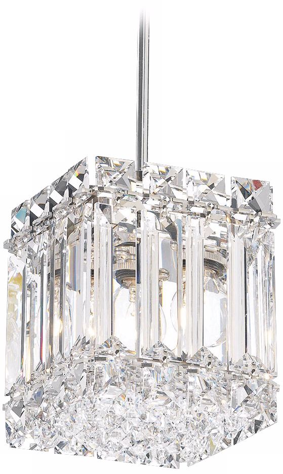 Schonbek Quantum Collection 4" Wide Crystal Mini Pendant