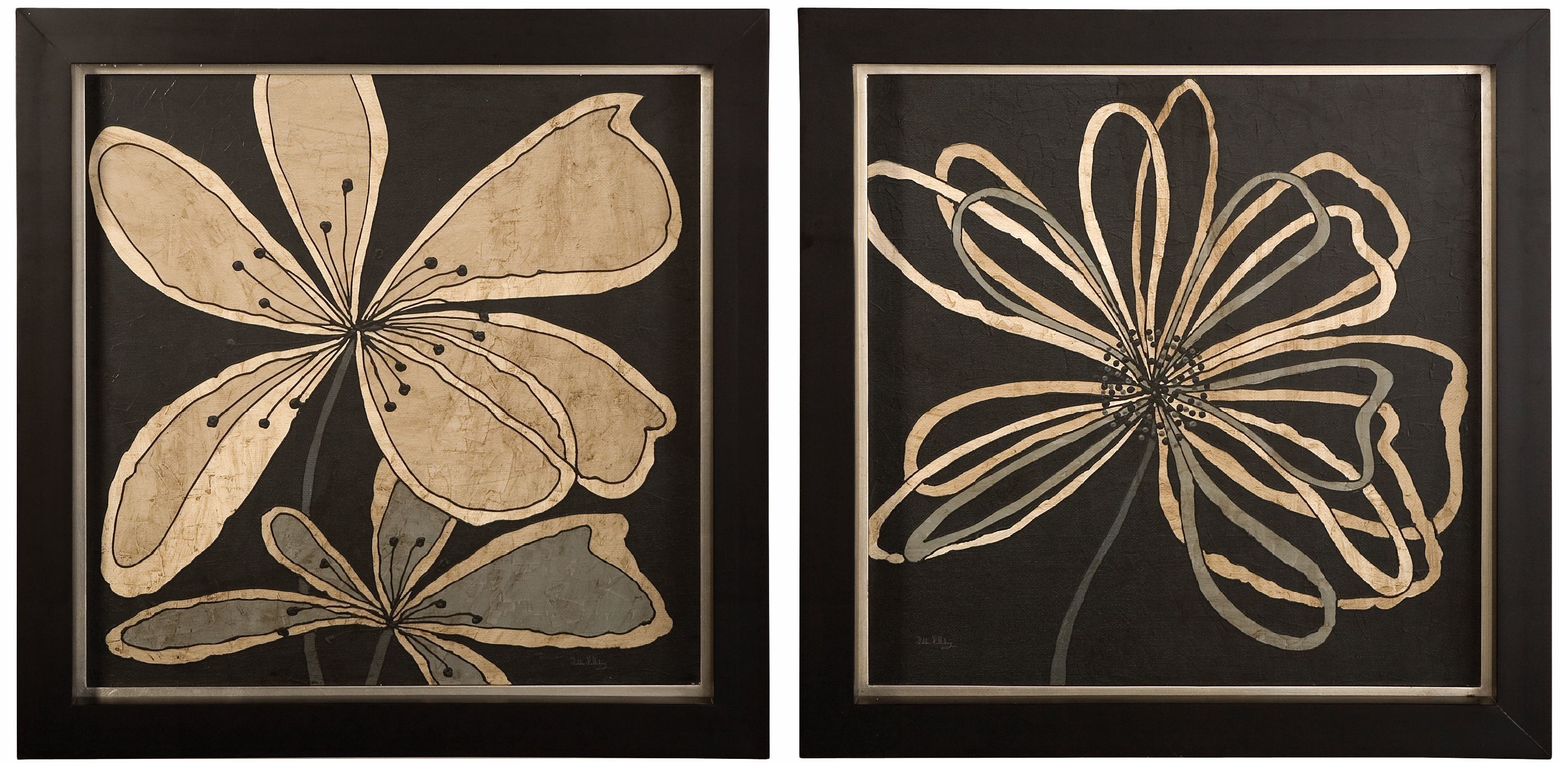 Uttermost Set of 2 Oxygen Flower Wall Art