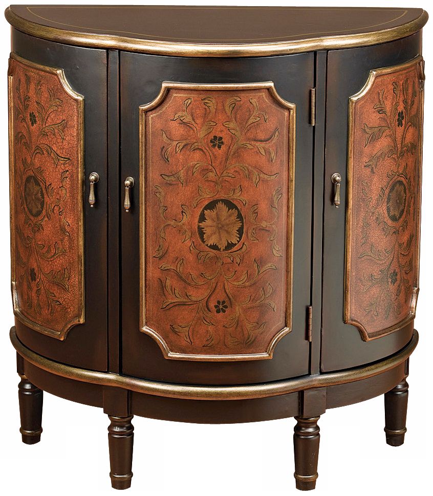 Scalloped Half-Round Cabinet