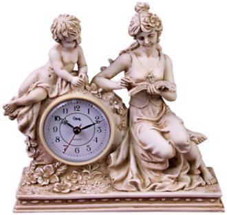 Ivory Maiden 9 12 Wide Desk Clock J3090