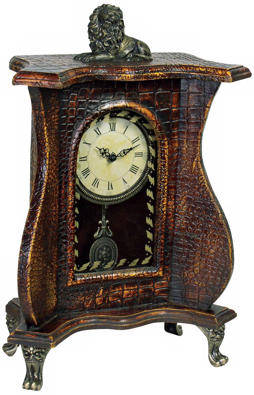 Mock Croc Pendulum 18 1/2" High Clock