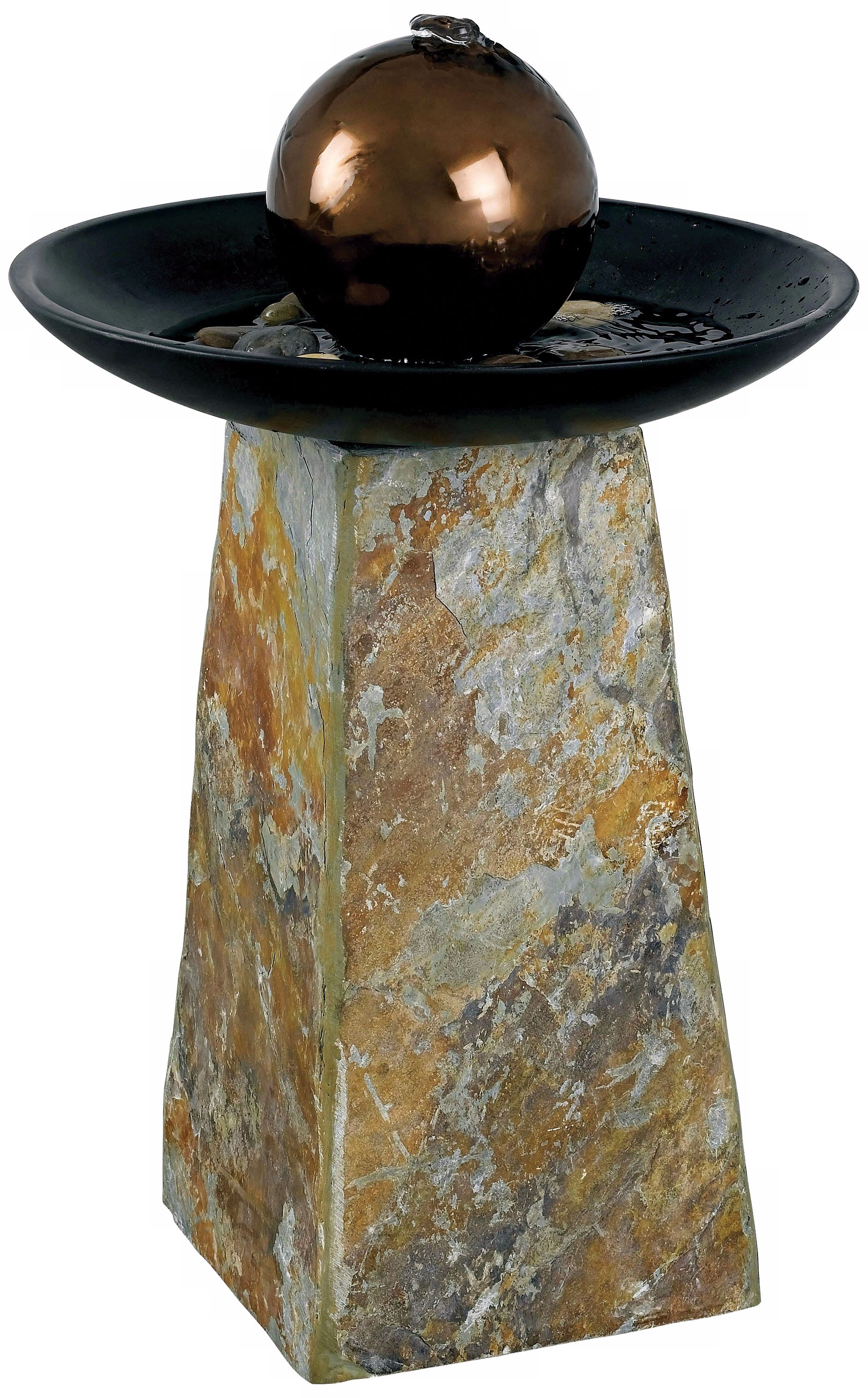 Kenroy Home Sleek Green Slate Table Fountain J3106