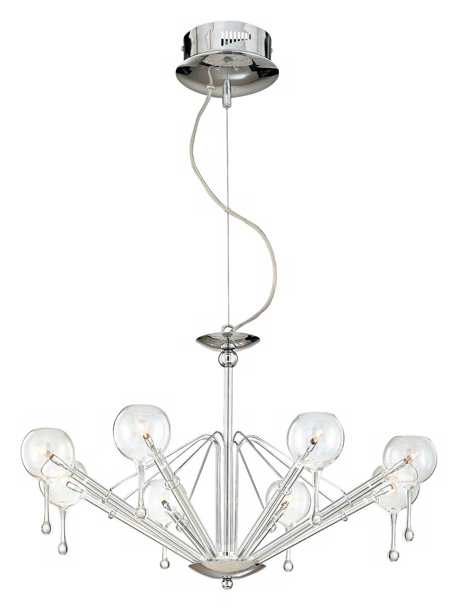 George Kovacs 8-Light Clear Glass 25 1/2" Wide Chandelier