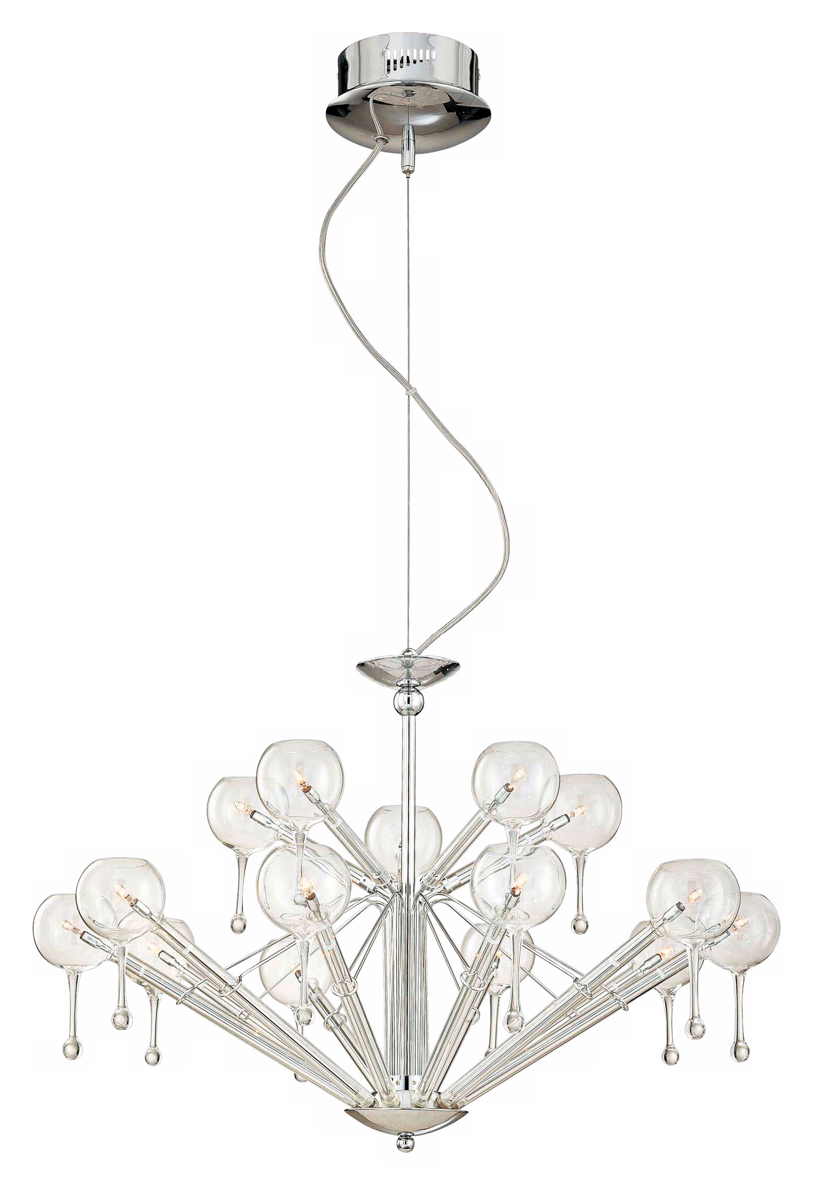 George Kovacs 15-Light Clear Glass 29 1/2" Wide Chandelier