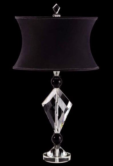 Schonbek Keilah Black Accent Crystal Table Lamp