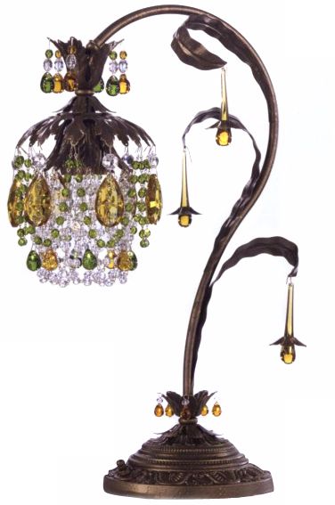 Schonbek Rondelle Etruscan Gold Finish Table Lamp