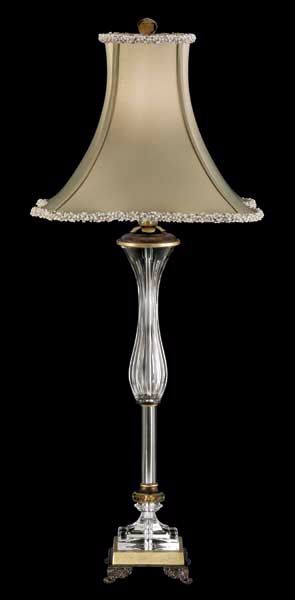 Schonbek Cellini Iridescent Taupe Shade Buffet Table Lamp