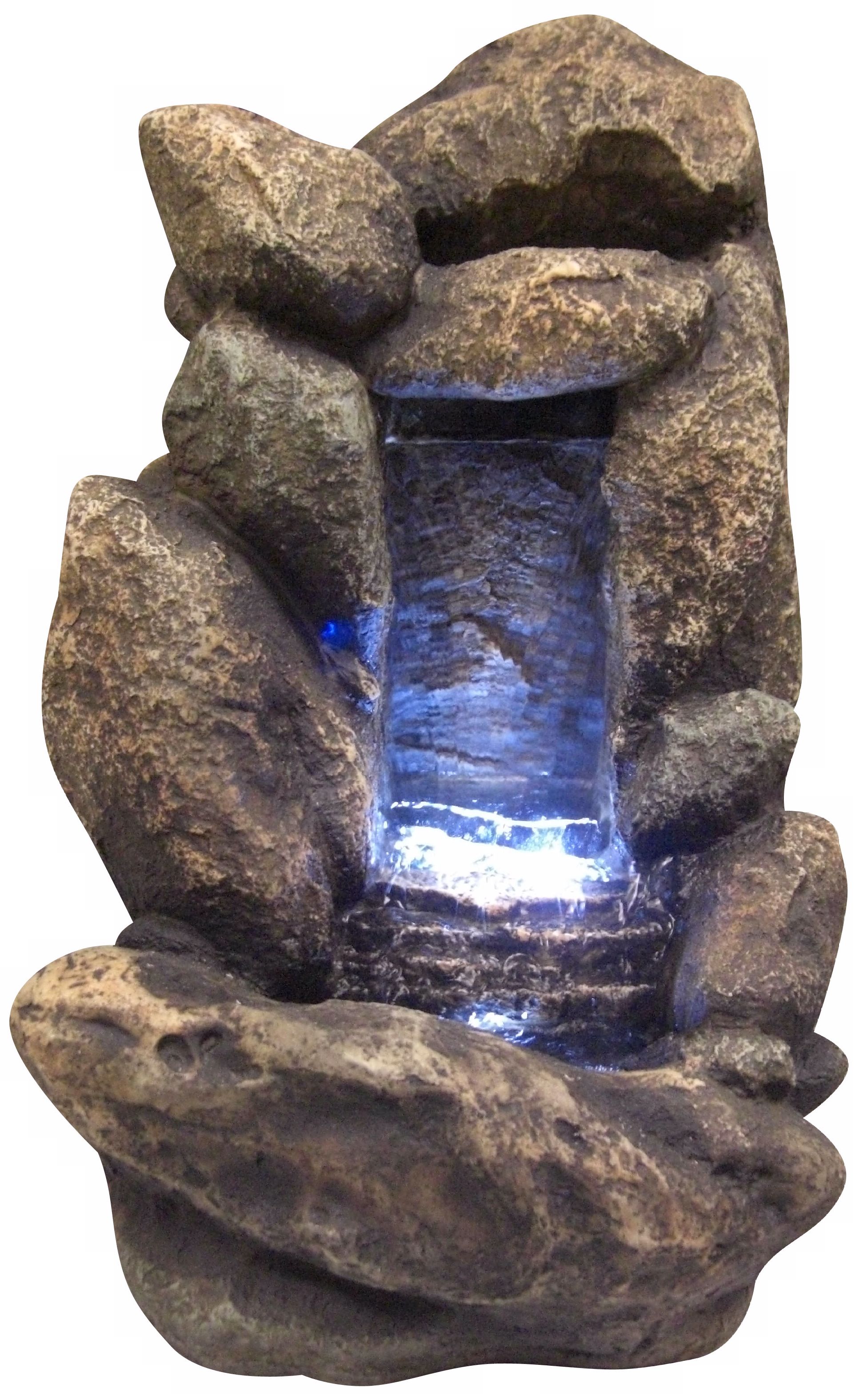 Faux Stone Waterfall 20 High Tabletop Fountain J3445