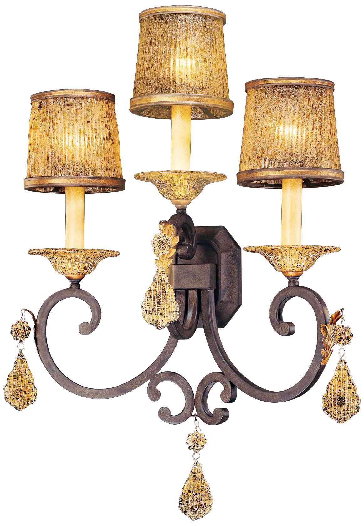 Monte Titano Oro 19 3/4" Wide 3-Light Wall Sconce