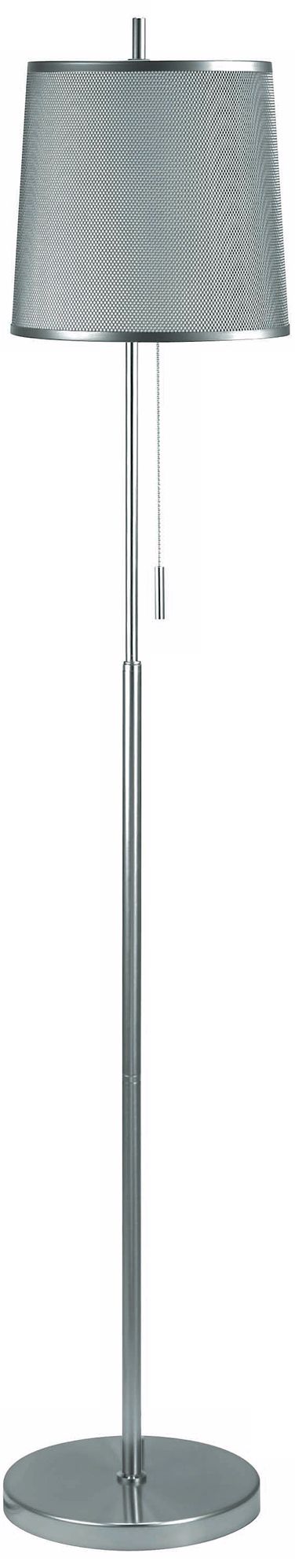 Lite Source Moderna Steel With Mesh Shade Floor Lamp J3586